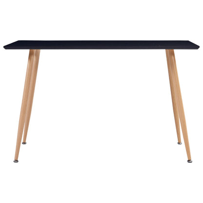 Jídelní Stůl Černý A Dubový 120 X 60 X 74 Cm Mdf