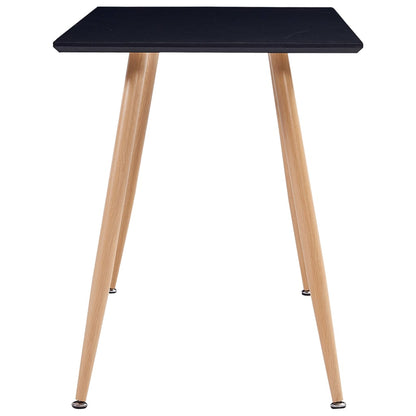 Jídelní Stůl Černý A Dubový 120 X 60 X 74 Cm Mdf