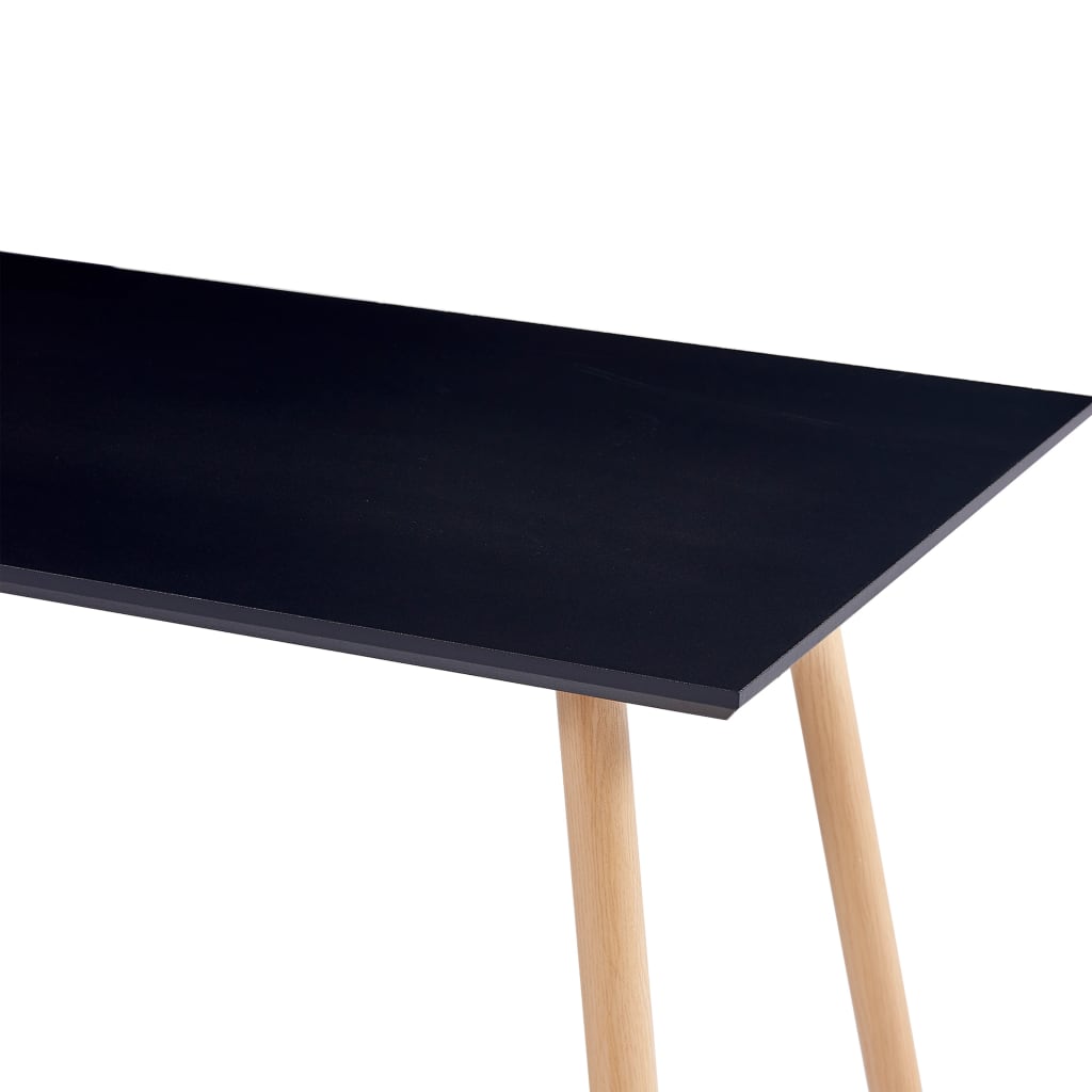 Jídelní Stůl Černý A Dubový 120 X 60 X 74 Cm Mdf