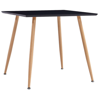 Jídelní Stůl Černý A Dubový 80,5 X 80,5 X 73 Cm Mdf