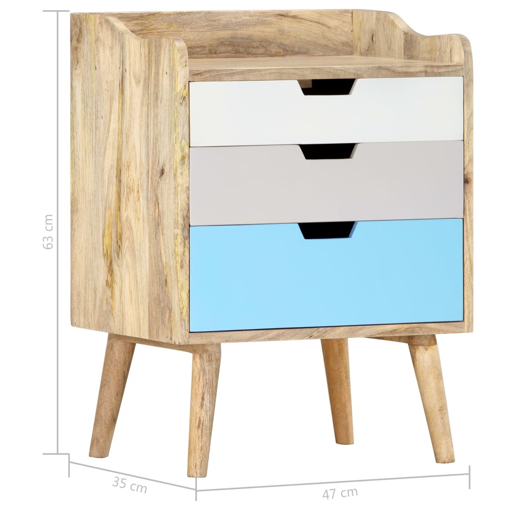 Noční Stolek 47 X 35 X 63 Cm Masivní Mangovníkové Dřevo