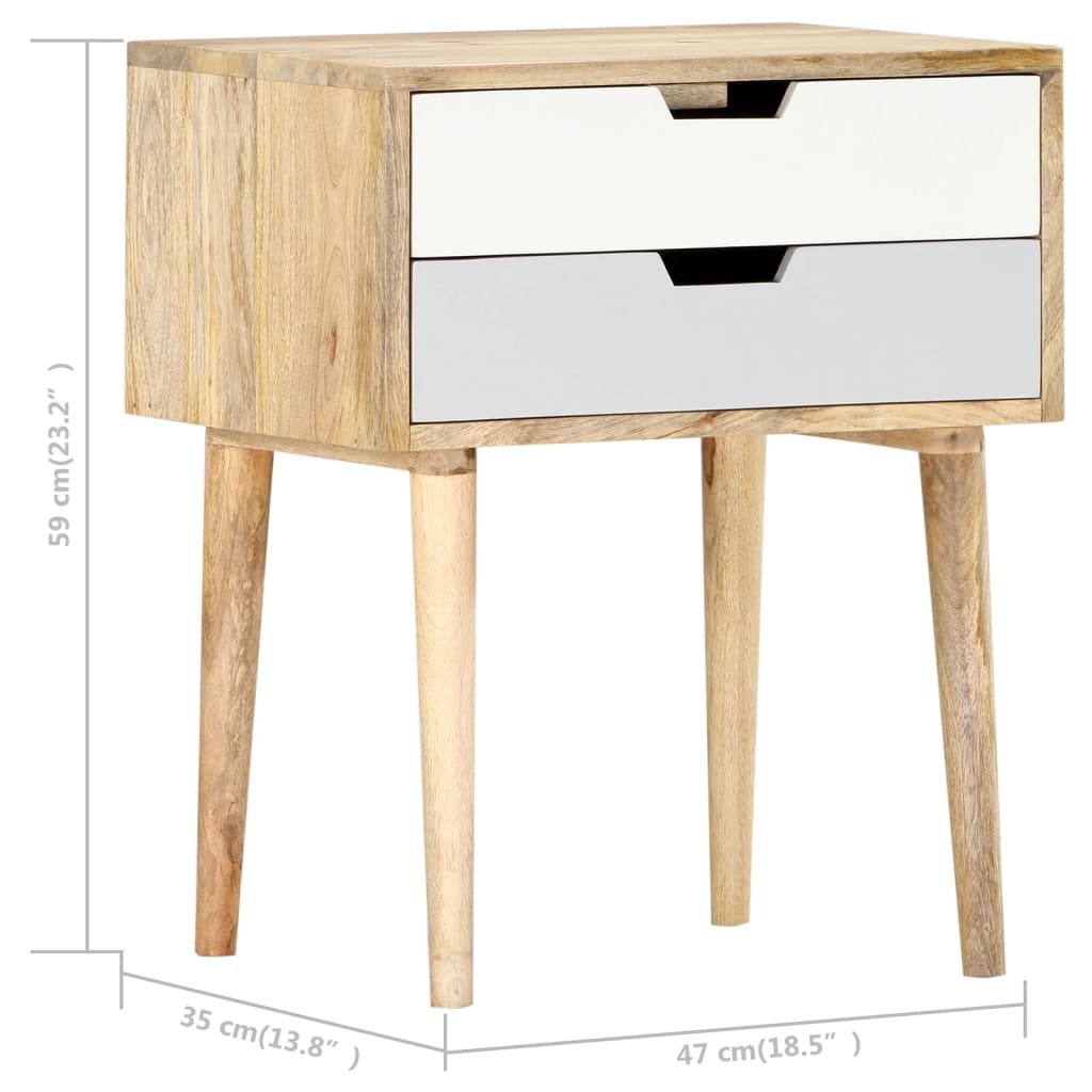 Noční Stolek 47 X 35 X 59 Cm Masivní Mangovníkové Dřevo