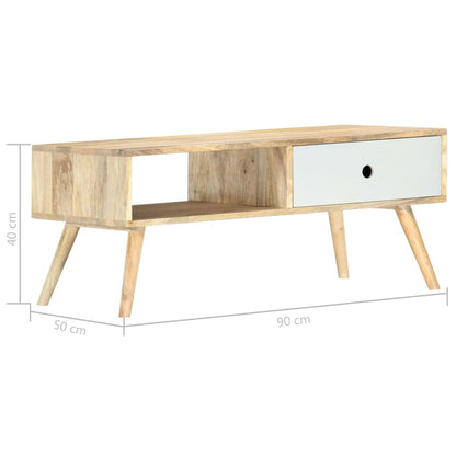 Konferenční Stolek 90 X 50 X 40 Cm Masivní Mangovník
