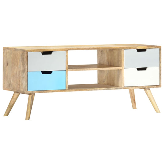 Tv Stolek 110 X 35 X 48 Cm Masivní Mangovníkové Dřevo