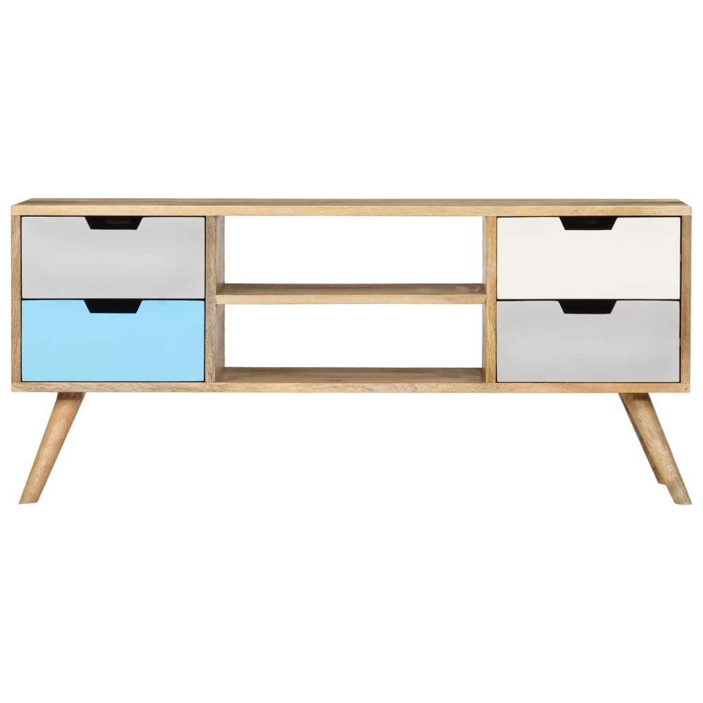 Tv Stolek 110 X 35 X 48 Cm Masivní Mangovníkové Dřevo