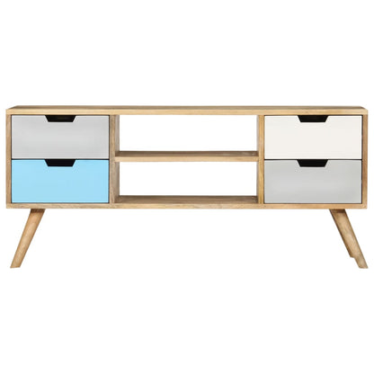 Tv Stolek 110 X 35 X 48 Cm Masivní Mangovníkové Dřevo