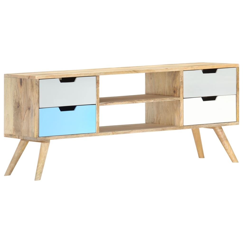 Tv Stolek 110 X 35 X 48 Cm Masivní Mangovníkové Dřevo