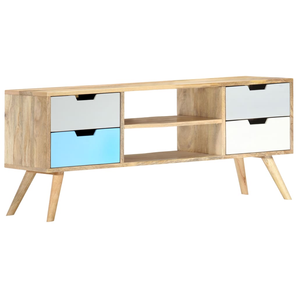 Tv Stolek 110 X 35 X 48 Cm Masivní Mangovníkové Dřevo