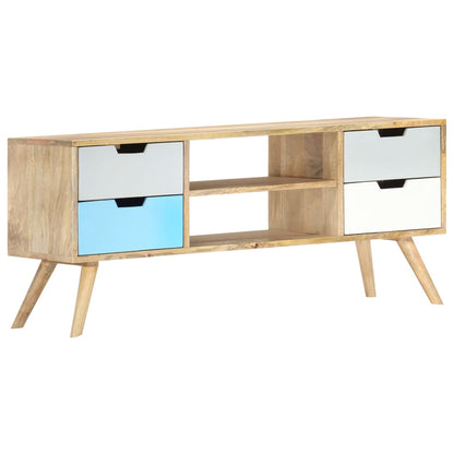 Tv Stolek 110 X 35 X 48 Cm Masivní Mangovníkové Dřevo
