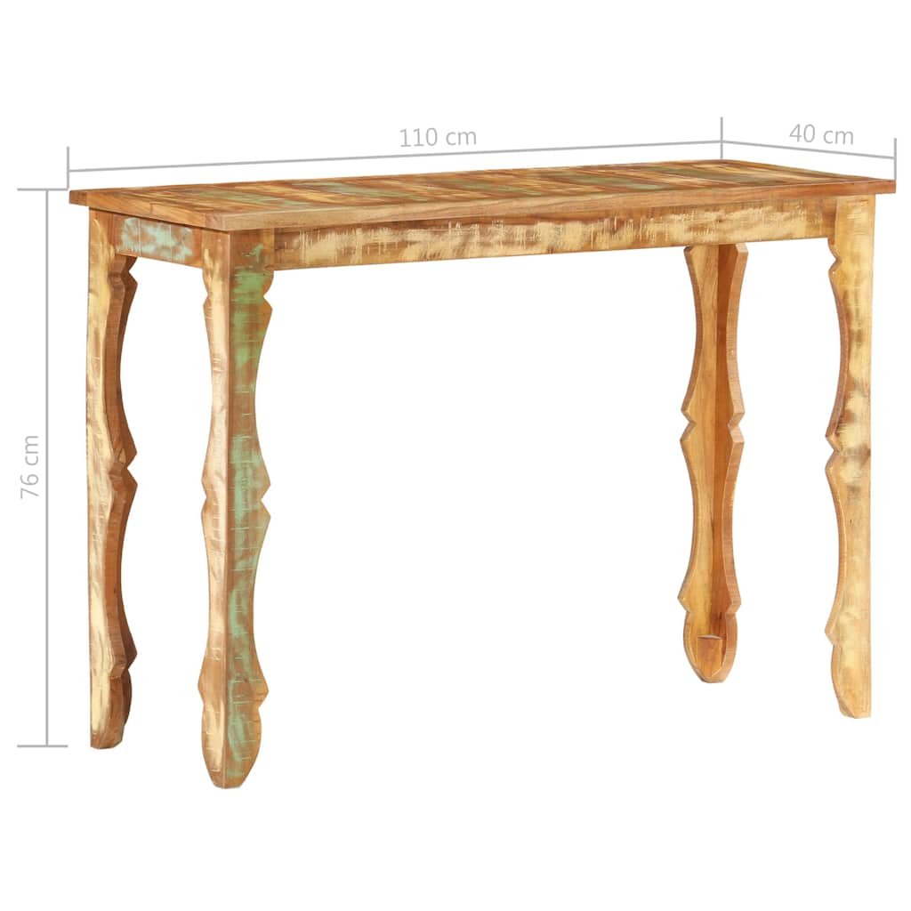 Konzolový Stolek 110 X 40 X 76 Cm Masivní Recyklované Dřevo