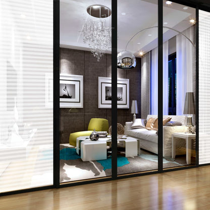 Okenní Fólie Matná Pruhovaný Design 0,9X Pvc Mléčné S Proužky