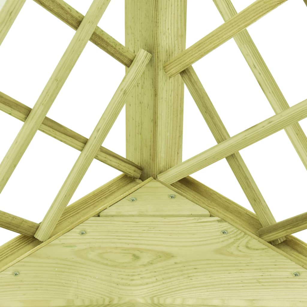 Rohová Pergola S Lavicí 130X130X197 Cm Impregnovaná Borovice