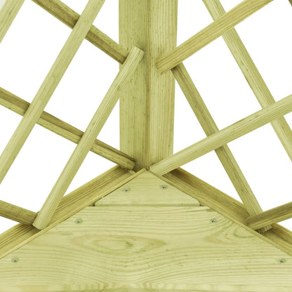 Rohová Pergola S Lavicí 130X130X197 Cm Impregnovaná Borovice