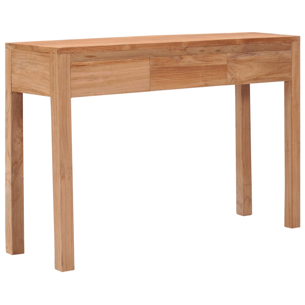 Konzolový Stolek 110 X 35 X 75 Cm Masivní Teakové Dřevo Hnědá