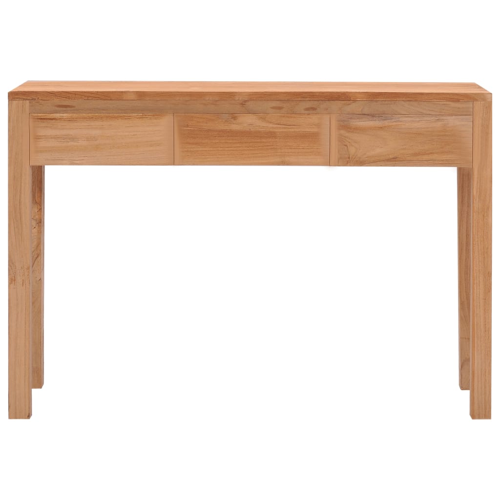 Konzolový Stolek 110 X 35 X 75 Cm Masivní Teakové Dřevo Hnědá