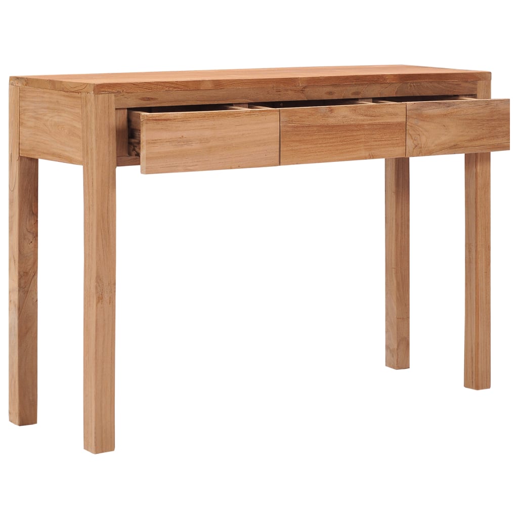 Konzolový Stolek 110 X 35 X 75 Cm Masivní Teakové Dřevo Hnědá