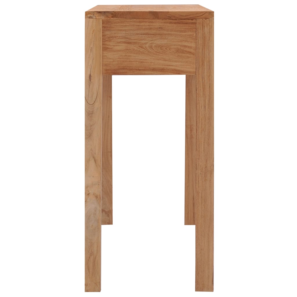 Konzolový Stolek 110 X 35 X 75 Cm Masivní Teakové Dřevo Hnědá