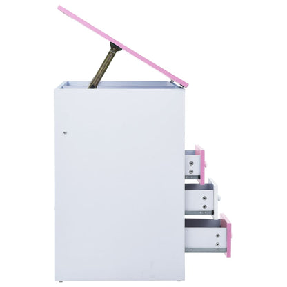 Dětský Kreslicí A Psací Stůl Náklopný Růžový A Bílý