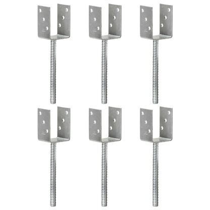 Plotové Kotvy 6 Ks Stříbrné Pozinkovaná Ocel