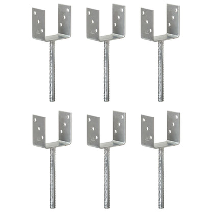 Plotové Kotvy 6 Ks Stříbrné Pozinkovaná Ocel