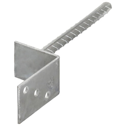 Plotové Kotvy 6 Ks Stříbrné 8 X 6 X 30 Cm Pozinkovaná Ocel
