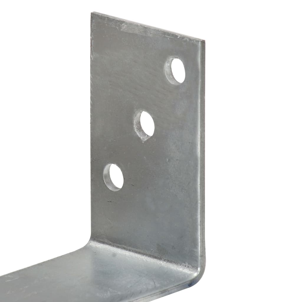 Plotové Kotvy 6 Ks Stříbrné 8 X 6 X 30 Cm Pozinkovaná Ocel