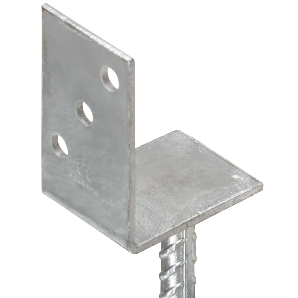 Plotové Kotvy 6 Ks Stříbrné 8 X 6 X 30 Cm Pozinkovaná Ocel