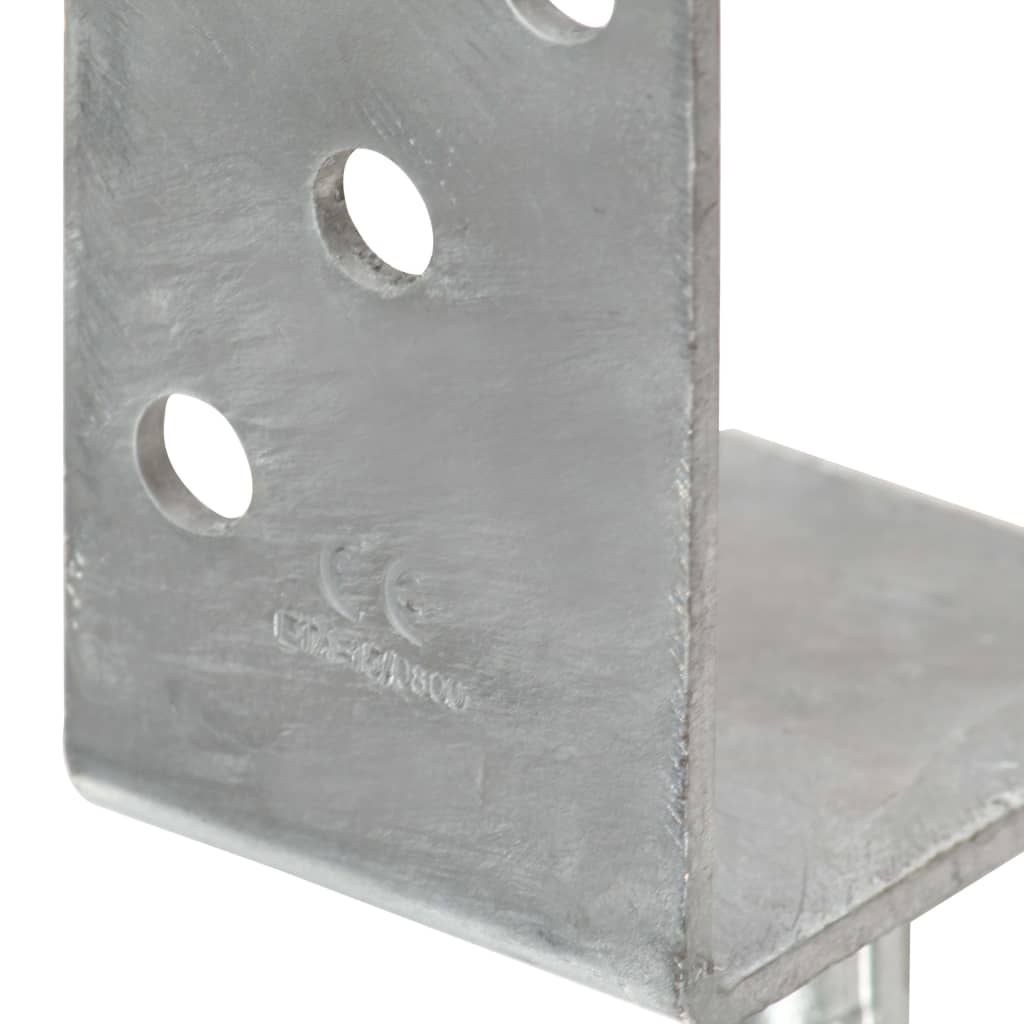 Plotové Kotvy 6 Ks Stříbrné 8 X 6 X 30 Cm Pozinkovaná Ocel