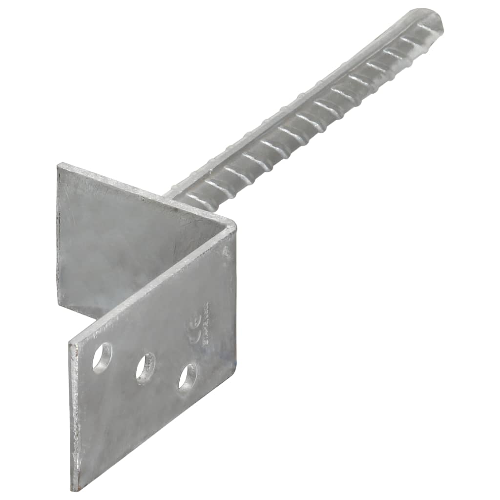 Plotové Kotvy 12 Ks Stříbrné 8X6X30 Cm Pozinkovaná Ocel