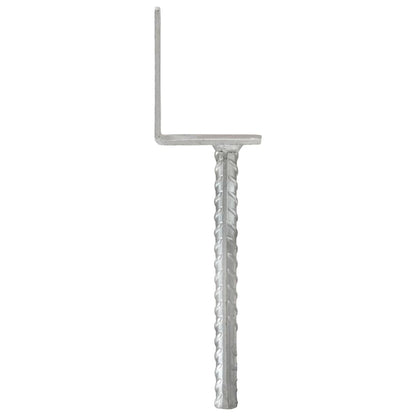 Plotové Kotvy 12 Ks Stříbrné 8X6X30 Cm Pozinkovaná Ocel
