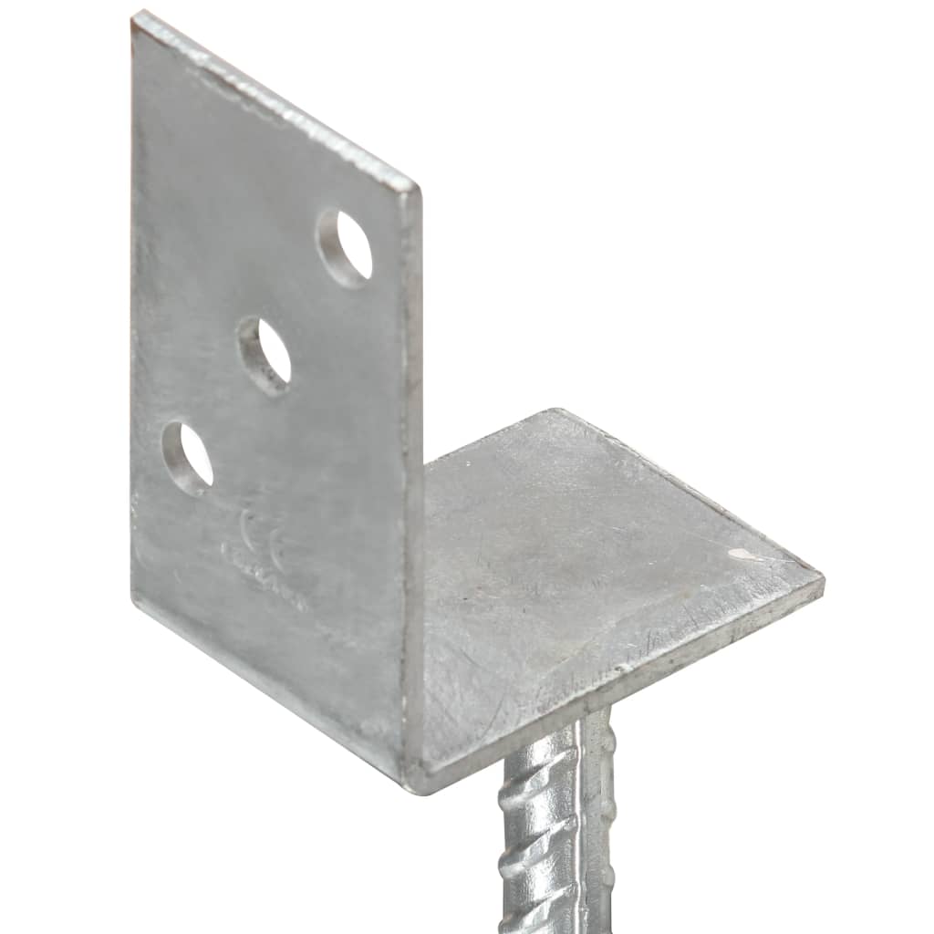 Plotové Kotvy 12 Ks Stříbrné 8X6X30 Cm Pozinkovaná Ocel