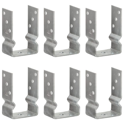 Plotové Kotvy 6 Ks Stříbrné 9 X 6 X 15 Cm Pozinkovaná Ocel