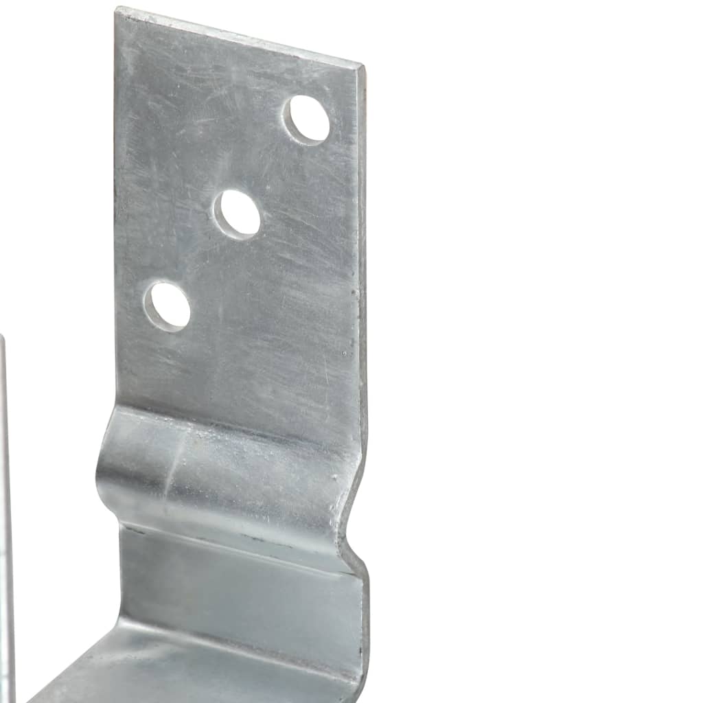 Plotové Kotvy 6 Ks Stříbrné 9 X 6 X 15 Cm Pozinkovaná Ocel