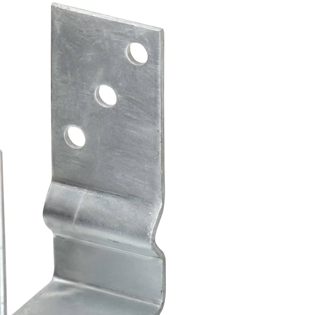 Plotové Kotvy 12 Ks Stříbrné 9X6X15 Cm Pozinkovaná Ocel