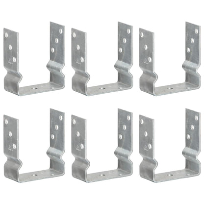 Plotové Kotvy 6 Ks Stříbrné 12 X 6 X 15 Cm Pozinkovaná Ocel