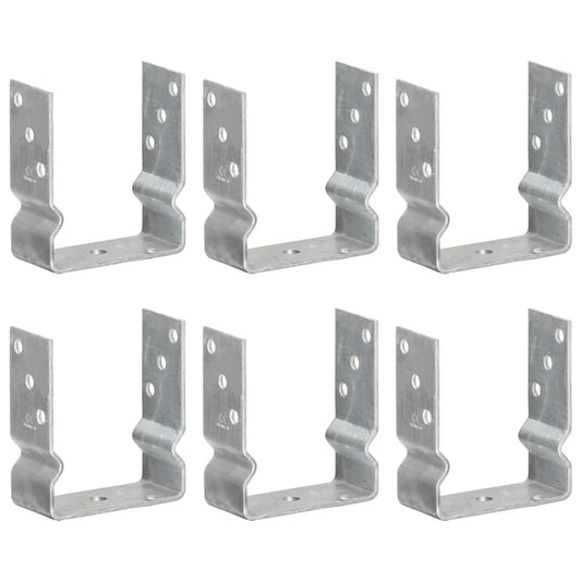 Plotové Kotvy 6 Ks Stříbrné 12 X 6 X 15 Cm Pozinkovaná Ocel