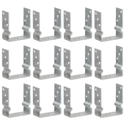Plotové Kotvy 12 Ks Stříbrné 12X6X15 Cm Pozinkovaná Ocel