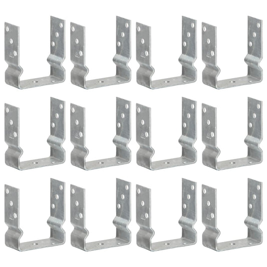 Plotové Kotvy 12 Ks Stříbrné 12X6X15 Cm Pozinkovaná Ocel