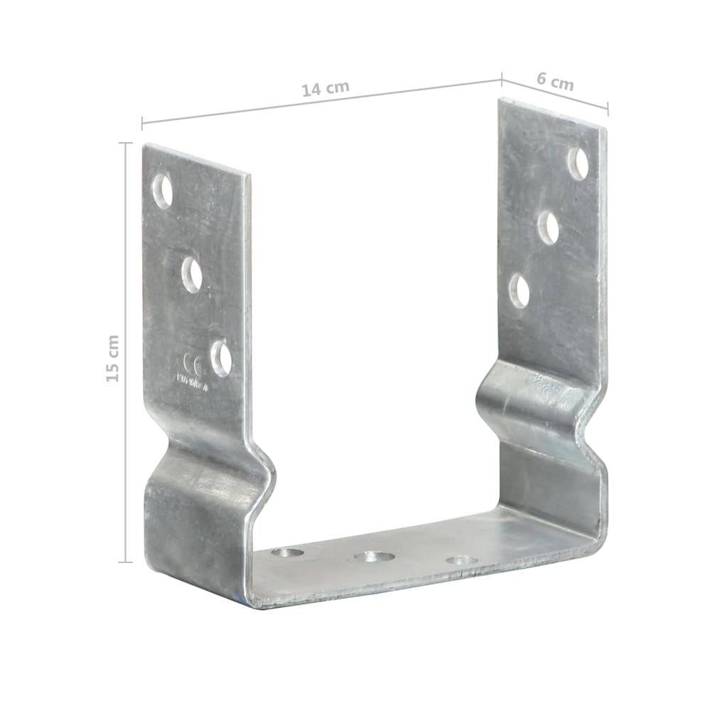 Plotové Kotvy 12 Ks Stříbrné 14X6X15 Cm Pozinkovaná Ocel