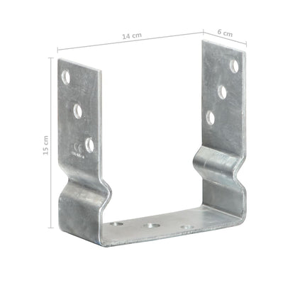 Plotové Kotvy 12 Ks Stříbrné 14X6X15 Cm Pozinkovaná Ocel