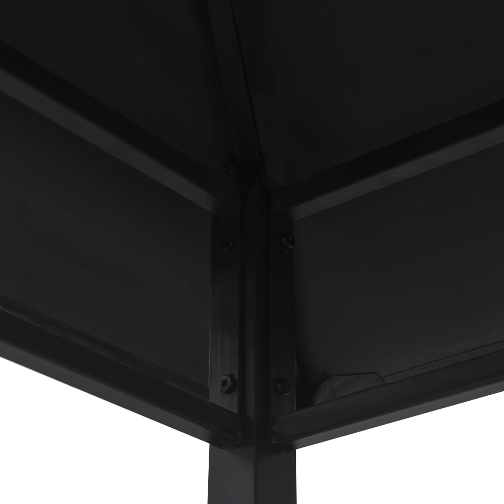 Grilovací Altán 240 X 150 X 255 Cm Antracitový Ocel