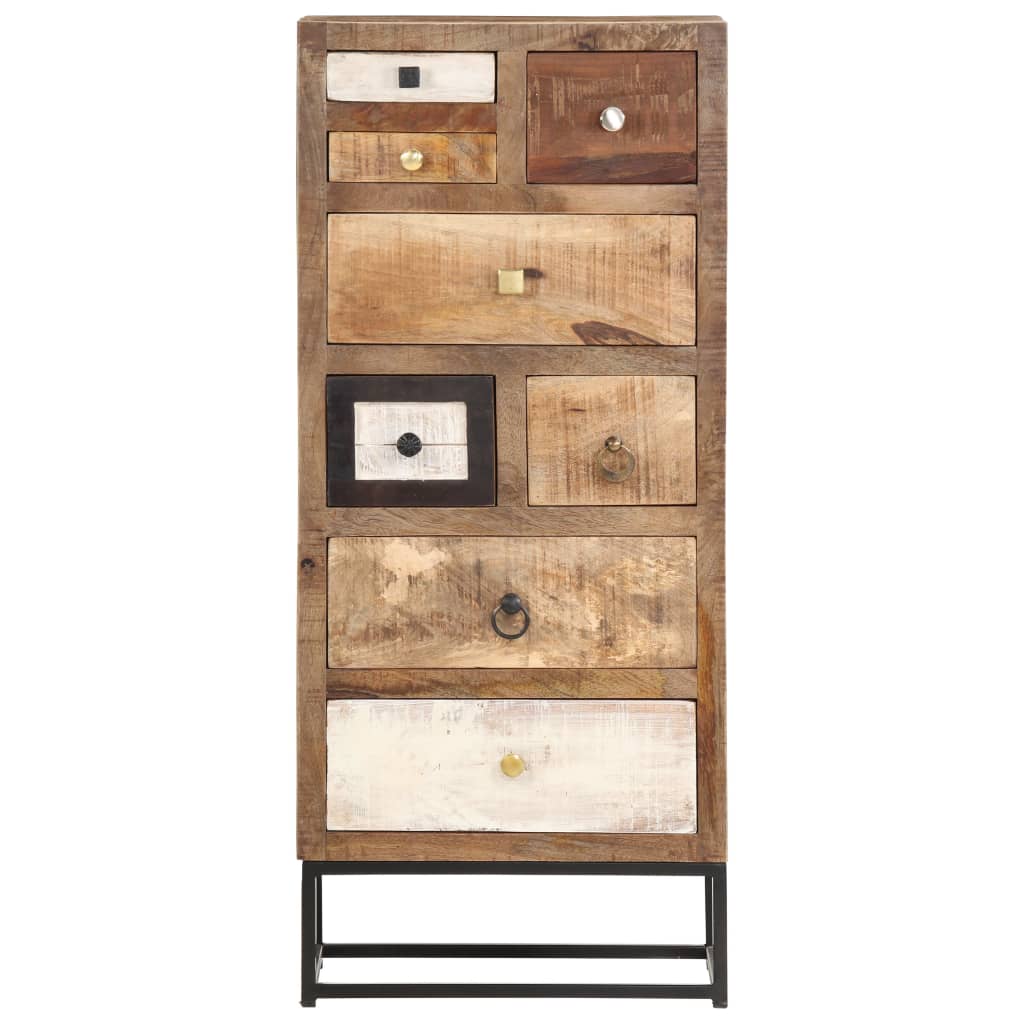 Komoda Se Zásuvkami 45 X 30 X 105 Cm Masivní Recyklované Dřevo