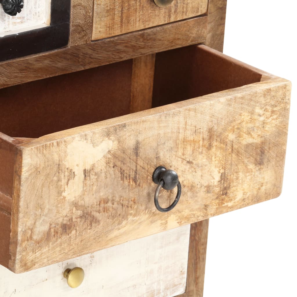 Komoda Se Zásuvkami 45 X 30 X 105 Cm Masivní Recyklované Dřevo