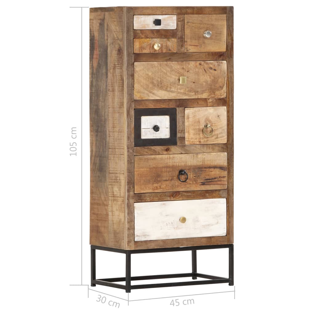 Komoda Se Zásuvkami 45 X 30 X 105 Cm Masivní Recyklované Dřevo