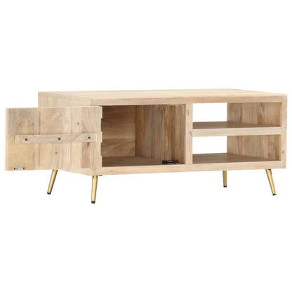 Konferenční Stolek 90 X 45 X 40 Cm Masivní Mangovníkové Dřevo