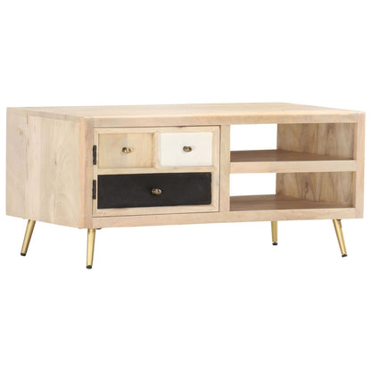 Konferenční Stolek 90 X 45 X 40 Cm Masivní Mangovníkové Dřevo