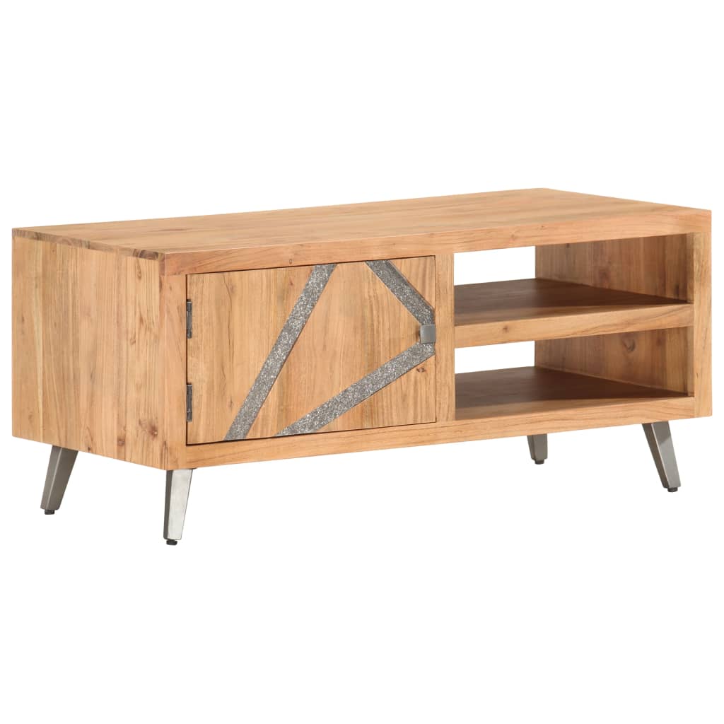 Konferenční Stolek 90 X 45 X 40 Cm Masivní Akáciové Dřevo