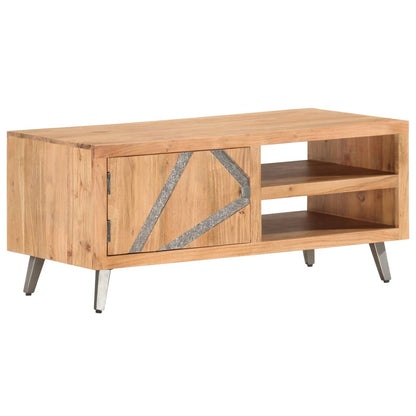 Konferenční Stolek 90 X 45 X 40 Cm Masivní Akáciové Dřevo