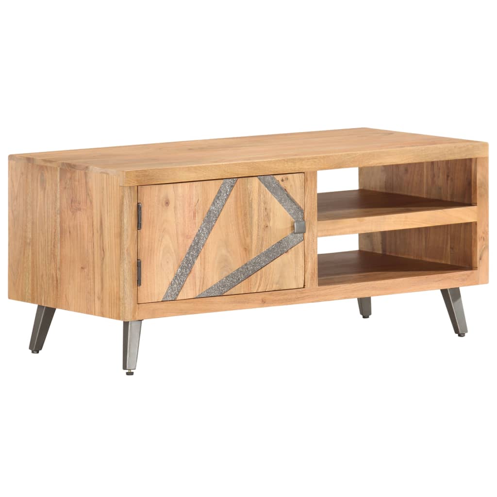 Konferenční Stolek 90 X 45 X 40 Cm Masivní Akáciové Dřevo