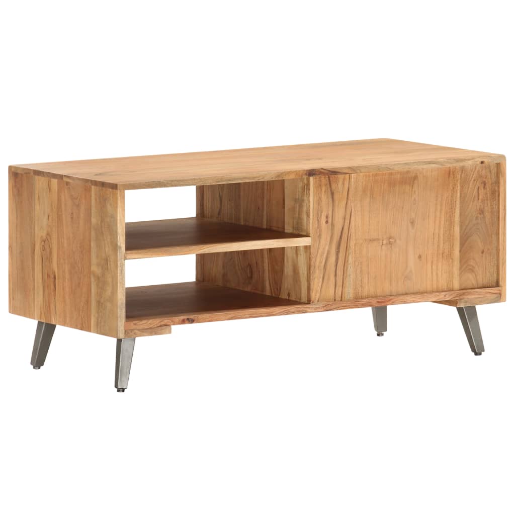 Konferenční Stolek 90 X 45 X 40 Cm Masivní Akáciové Dřevo